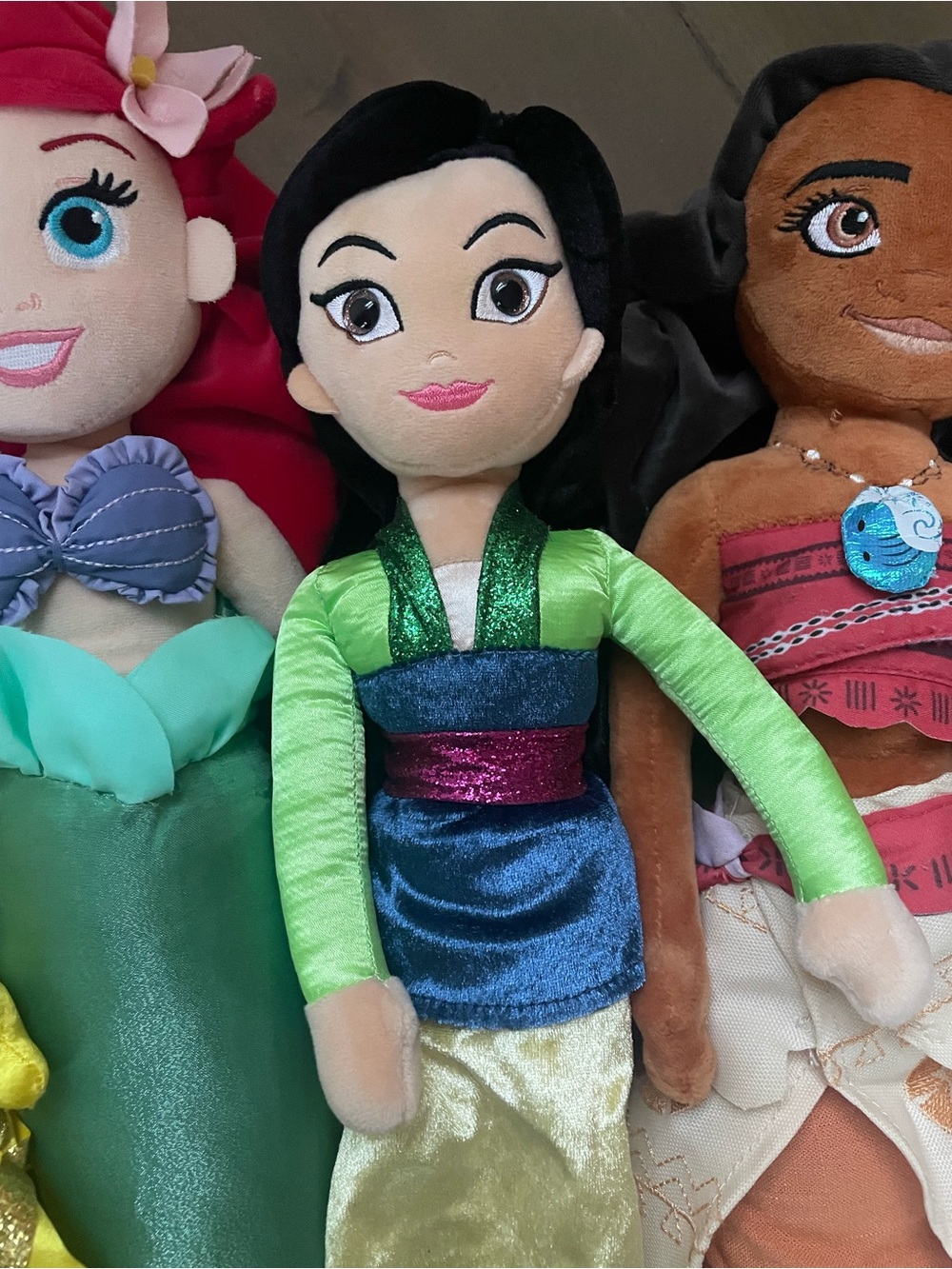 Disney Princess Plush Doll Bundle (4) Moana, Arielle, Belle, Mulan. - Picture 4 of 7